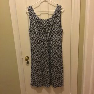 Garnet Hill blue tile print sundress xl
